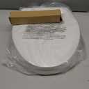 WSSROGY Toilet seat Elongated with Slow Close Hinges, Four Bumpers Never Loosen and Easily Remove, Two Sets of Parts, Plastic, White