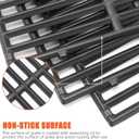 QuliMetal 66089 66097 Grill Grates for Weber Genesis 2 E-410/E-415/E-435, Grill Parts for Weber GS4 Genesis II/LX E-440 Series Gas Grills, 18.7" Cast Iron Replacements for Weber 66089 66097