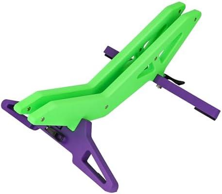 MAKELEN Adjustable Bike Parking Stand Fits 16-29 Inch Bicycles, Compatible with 23c-3.0 Tire Width – Heavy-Duty Plastic, Easy Installation, Stylish Two-Tone Design (Green&Purple)