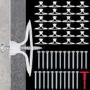 25 Sets Drywall Anchor Kit, Plastic Self Drilling Expansion Hollow Wall Anchors with Screws and Key for Drywall Ceiling Gypsum Plasterboard