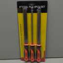 3-Piece 8-Inch Professional File Set, High Carbon Steel Metal Files with Flat/Half-Round/Round Shapes, Ideal for Metal, Wood, Plastic & DIY Projects