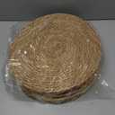 Round Woven Placemats Set of 10-13 Inch Natural Water Hyacinth Place Mats for Dining Table, Boho Farmhouse Kitchen Table Decor, Rustic Braided Table Mats for Daily Use & Holiday Table Setting