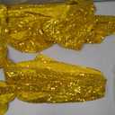 Sequin Velvet Fabric Soft Stretchy Cloth Glittering Sequins - Perfect for Dressmaking and Christmas Decor - 1 Yard of Velvet Fabric for Sewing and Crafts  2 Way Stretch (Yellow)
