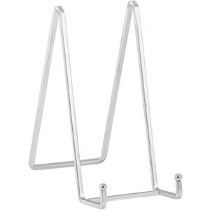 Plate Holder Easel Display Stand - 8 inch Metal Plate Stands for Display - Tabletop Picture Stand - Silver Iron Easels for Display Pictures | Photo Frames | Book | Decorative Plates | Plaque -2 Pack