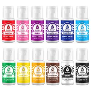 Gel Food Coloring Set 12 Colors x 0.7 oz Concentrated Gel Based Food Dye for Baking, Icing, Cake Decorating, Cookies & Fondant (EXP 03/11/28)