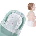 Baby Bath Seat Support Net Soft Infant Bathing Seat Support Mat Suspension Shower Pad Adjustable Non-Slip Newborn Bathtub Sling Mat Baby Sink Bather Tub Shower Net Bathtub Sit Up Mesh 0-6 Month