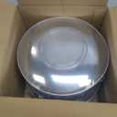 Nervure 100 Pieces Clear and Gold Plastic Plates - 10.25inch Gold Dinner Plate - Heavyweight Clear Disposable Plates Ideal for Party & Wedding