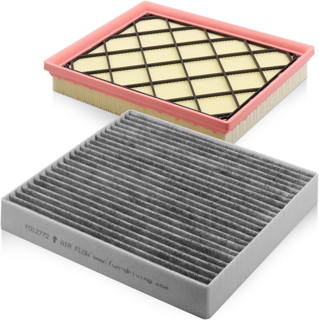 Comb Engine Cabin Air Filter for Ford Maverick 2.0L L4 2025 2024 2023 2022 (Except Hybrid) (carbon grey)