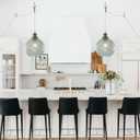 Plug in Pendant Light, Handblown Glass Pendant Light with Dimmable Switch Hanging Lights with Plug in Cord 15ft, Hanging Lamp Plug in for Dining Living Room Kitchen Island Bedroom