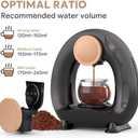 Single-Serve Coffee Maker, 2 in 1 One Cup Coffee Machine Compatible with K-Cup Pod & Coffee Grounds/Tea with One Button Operation,Fast Brew in 1 minute,Compact For Home, Office, RV and Dorm (Black)