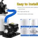 1.5" x 16" Pool Sand Filter Pump Hose for Intex & Coleman Above Ground Pools - with Pool Hose Adapter Replacement Fits Hayward Pump,Skimmer & Saltwater Systems (2, White)