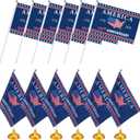 Frienda 12 Pack 250th Anniversary American Stick Flag, 8.3 x 5.5 in | Mini USA Flag on Stick, Patriotic Classroom Office Outdoor Decor, 250 Years Celebration