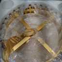 FRIXCHUR Gold Crystal Chandelier, 15.7" 3-Tier Raindrop Pendant Light, 5-Light E12 Modern Adjustable Ceiling Fixture for Dining Room Living Room Kitchen Island Foyer (16)