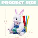 JOYIN Motorized Easter Egg Decorator Kit, Easter Busy Bunny Egg Spinner Whirler Decorating Machine with 10 Non-Toxic Markers for Kids Craft Activities