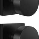 Leydebong 2 Pack Dummy Door Knobs for Interior Closet, Single Side Non-Turning Inactive Dummy Knobs in Matte Black Finish
