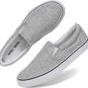 Low-Top Slip Ons Women's Fashion Sneakers Casual Canvas Sneakers for Women Comfortable Flats Breathable Padded Insole Slip on Sneakers Women Low Slip on Shoes (9)