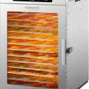Cercker Commercial Food-Dehydrator Machine 14 Trays, 1200W Fruit Dehydrator,11.98ft² Meat Dryer for Jerky,190ºF Temperature Control,24H Large Food Dryer for Beef