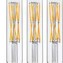 Leools T10 Led Bulbs,12W Dimmable Tubular Led Bulb,100 Watt Equivalent Edison Style Vintage LED Filament Light Bulb, E26 Long Tube Bulb,2700K Soft Warm White,7.3in(185mm),3-Pack.
