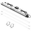 HQUA-OWS-12 120V 40W 3/4" MNPT Inlet/Outlet Whole House Ultraviolet Water Purifier Filter, + 1 Extra UV Bulb