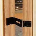 4 Inch Door Hasp Latch 90 Degree, Stainless Steel Safety Right Angle Padlock Hasp Lock Latch for Push/Sliding/Shed/Fence/Barn Door, Matte Black Finish 4 Pack