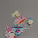 Resurhang 12 Pcs Tea Bag Bookmarks Tea Party Favors Cute Hand Embroidered Teapot Bookmarks Gift for Spring Holiday Teacher Women Book Reading Lovers Gift Book Marks (Retro)