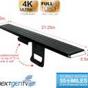GE Hover Amplified HD Digital TV Antenna, Long Range Smart TV Antenna, Easy Mount on Top Design, Supports 4K 1080P HDTV VHF UHF, Indoor Amplified Signal Booster, 5ft Coax HDTV Cable/AC Adapter, 37075