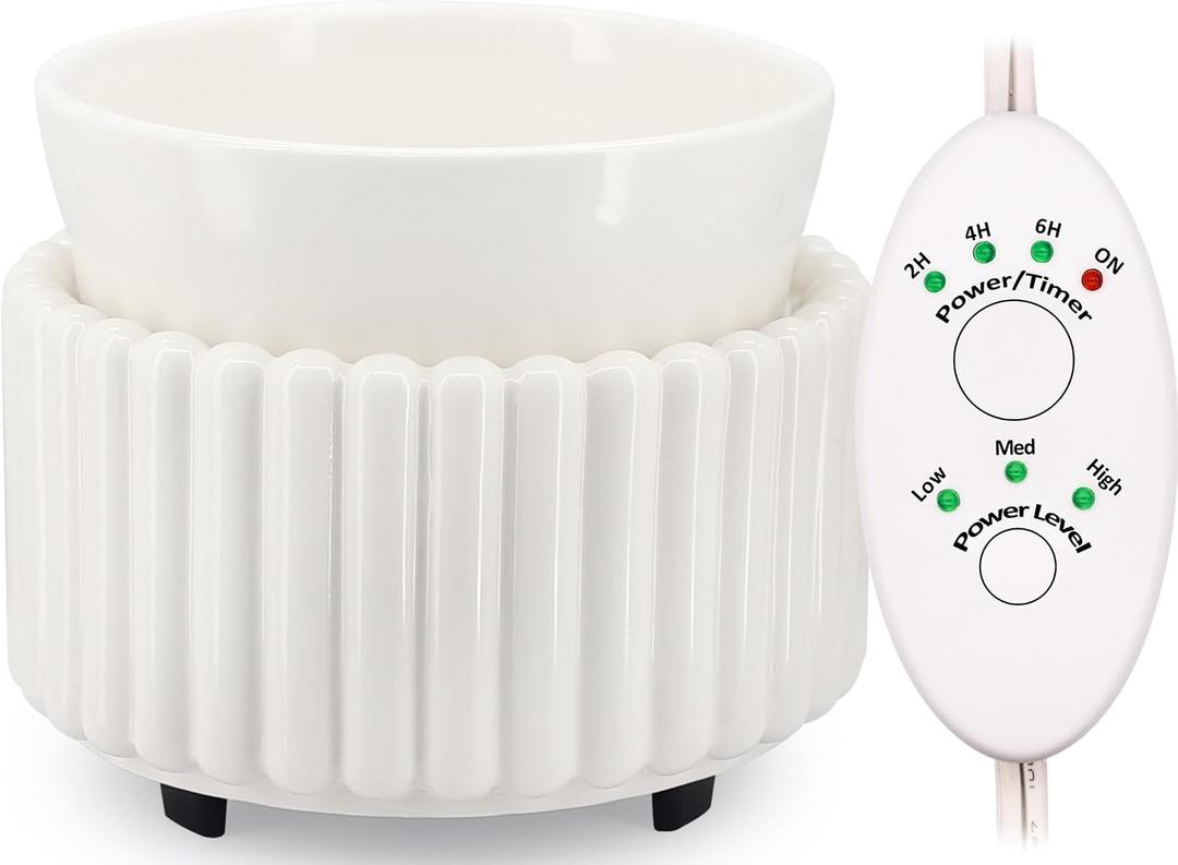 VICTORIA AROMA Ceramic Wax Melt Warmer with Timer Candle Warmer for Scented Wax Electric Fragrance Burner for Home, Office, Bedroom - Gift & Dcor