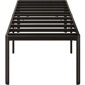 Yicensen 24 Inch High Twin Bed Frames with Rounded Corner Legs, Heavy Duty Metal Twin Size Platform Bed Frame No Box Spring Needed, Easy Assembly, Noise Free, Black