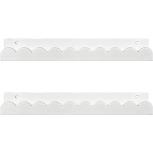 Floating Bookshelves,Wooden Scalloped Organizer | Photo Frames Organizer - Decor for Bedroom Bathroom Nursery Playroom Wall Plants Toy Photo Frames