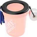 Bucket Toilet Seat, Portable Toilet Seat for 5 Gal Buckets, Camping Toilet Seat, Snap-on Toilet Seat for Outdoor, Camping, Hiking, Emergency, Car, Boat, RV Travel (Black)