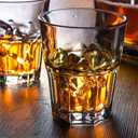 QAPPDA Whiskey Glasses 8 oz, Clear Drinking Cups Glass Cups,Cocktail Glass Whiskey Shot Glasses Set for Restaurants,Bars,Parties,Vodka Glass Cups Water Cups 12 Pack