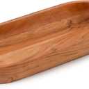 Luxe Designs Wooden Dough Bowl - Natural Acacia Wood - Handmade Decorative Bowls for Home Decor, Bathroom, Kitchen Counter, & More - Rustic Large Wood Dough Bowl for Decor, Cosmetics, and Keys