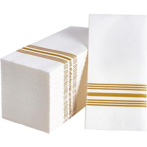 Vplus 150 PACK Guest Towels Disposable Bathroom, Decorative Bathroom Napkins, Soft, and Absorbent Disposable Paper Hand Towel for Dinners, Kitchen, Parties, Weddings, Christmas Party