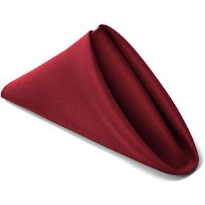 TableLinensforLess 17x17 Inch Polyester Cloth Napkins, Set of 12 (Maroon)