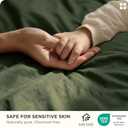 Bedsure Cotton Duvet Cover King, 100% GOTS Organic Cotton Duvet Cover Set, Fair Trade Certified King Bedding, Eco-Friendly, Ultra-Soft, Breathable Home Bedding for All Seasons(Olive Green, 104"x90")