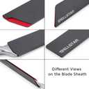 WELLSTAR Knife Edge Guards Set, 11 Piece Universal Blade Covers, BPA Free ABS Protective Blade Sheaths, Non-Scratch Felt Lining Kitchen Knives Covers (Knives not included)