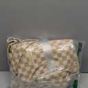 Corduroy Tote Bag for Women, 17 Pockets Laptop Work Tote Bag Lightweight Teacher Nurse Bible Bag for School Travel | with 40oz Cup Holder, Multi Compartment, Zipper Crossbody Bag, College Shoulder Bag, Daily Purse w/ Strap, Ideal Gift for Women (Beige Checkered)