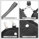 KUKOO Wristlet Wallets for Women, Zip Around Coin Purse Detachable Dual Pouch Keychain Wallet
