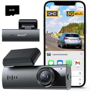 Dash Cam,1080P Front Dashcams, Dash Camera for Cars, Car Camera Built-in WiFi, Night Vision, App Control, 24H Parking Monitor, Loop Recording, WDR, G-Sensor, 170°Wide Angle with Free 64G Card