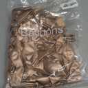 Bezente Rose Gold Metallic Chrome Balloons, 100 Pack 12 inch Rose Gold Latex Round Helium Balloons for Wedding Anniversary Baby Shower Birthday Party Decorations