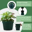 RooTrimmer 15 Pack 4/6/8 Inch Plant Nursery Pots, Sturdy Plant Pots with Drainage Holes, Ideal for Seedlings, Indoor/Outdoor Use, Green