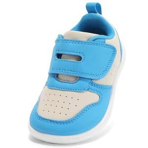 STQ KIDS Toddler Shoes Boys Wide Toe Box Barefoot Shoes Lightweight Girls Sneakers Zero Drop Preschool Kids First Walking Running Tennis Shoe Daycare School Blue Little Kid, Size 11