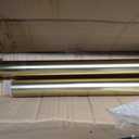 Heavy Duty Curtain Rods, 1 1/4 Inch Diameter Curtain Rod for Window 48-84Inch(4-7ft), Telescoping Large Drapery Rod with Adjustable Modern Brackets, Warm Gold