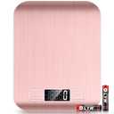 Mik-Nana Food Scale Pink, 10kg/22lb Digital Kitchen Scale Weight Grams and Oz for Baking and Cooking, 1g/0.1oz Precise Graduation, Easy Clean Stainless Steel