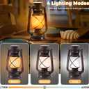 Wondrastical 2 Pack Bronze Vintage 4 Modes LED LanternsRechargeable Flickering Flame Lights Decorative Outdoor&Indoor, Remote Control Waterproof Hanging Lantern for Camping,Patio Garden Pathway