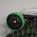 Flexi Hose with 8 Function Nozzle, 50FT - Lightweight Expandable Garden Hose, No-Kink Flexibility, 3/4 Inch Solid Brass Fittings and Double Latex Core - Black and Green