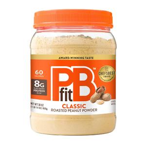 PBfit 30 Ounce Classic Peanut Butter Powder, Powdered Peanut Butter Spread From Real Roasted Peanuts, 8g of Protein 8% DV, Gluten-Free, 60 calories, 87% less fat (Pack of 1) (EXP 09/18/26)