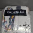 DJY 4 Pieces Cotton Toddler Bedding Set, Dinosaur Cars Reversible Toddler Bed Comforter Set for Kids Boys Girls, Includes Quilted Comforter, Flat Sheet, Fitted Sheet and Pillowcase