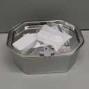 Cat Water Fountain Stainless Steel 108oz/3.2L, APAUK Automatic Pet Fountain Dog Water Dispenser with Water Level Window, Quiet Cat Fountain for Drinking, Inside with Replacement(1 Filter&1 Sponge) (Silver)