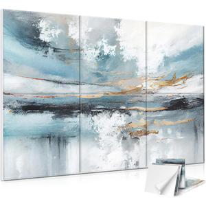 JBER 6 Pack Art Acoustic Panels, 7248Inches Soundproof Wall Panels, Large Self-Adhesive Wall Panels, Decorative Sound Absorbing Panels, Sound Panels for Recording Studio, Living Room(Lake of the Sky)